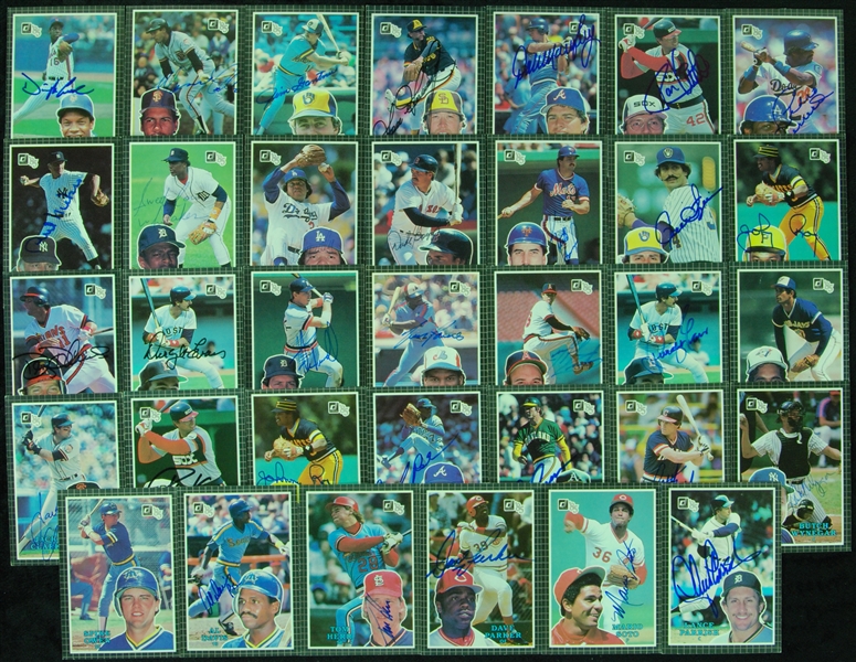 Signed 1985 Donruss Action All-Stars Group (29)