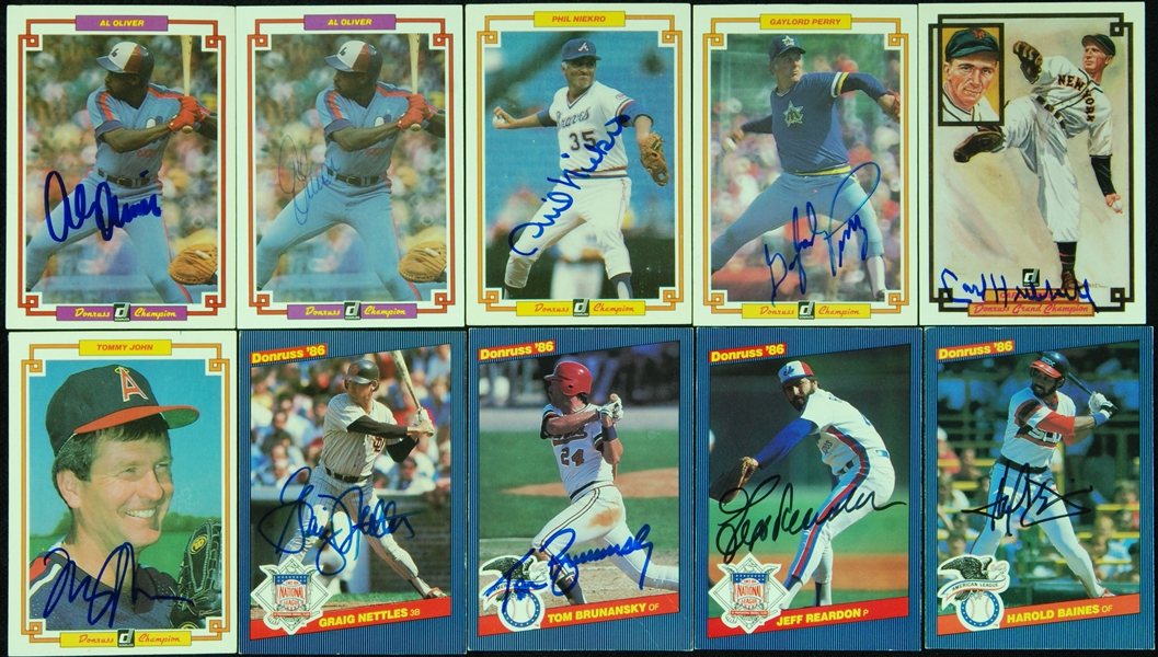 Signed 1986 Donruss All-Stars & Champions Group (10)