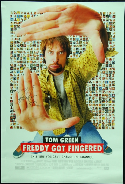 Tom Green Signed Freddy Got Fingered Movie Poster (PSA/DNA) 