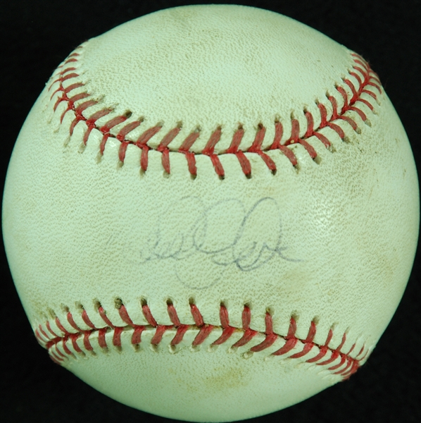 Derek Jeter Single-Signed, Game-Used OML Baseball (Steiner)