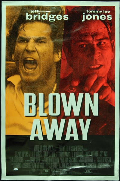 Jeff Bridges & Tommy Lee Jones Signed Blown Away Movie Poster Pair (2) (PSA/DNA) 