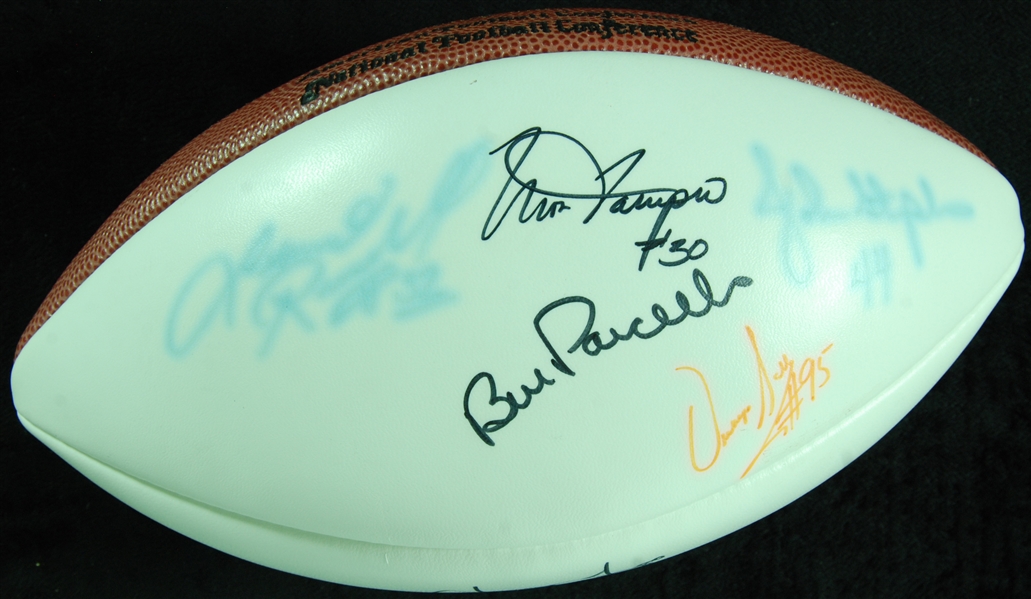 New England Patriots Multi-Signed Wilson Football (6) with Bill Parcells