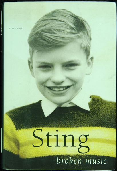 Sting Signed Broken Music Book