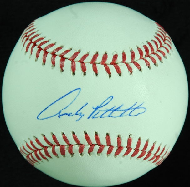 Andy Pettitte Single-Signed OML Baseball (Steiner)