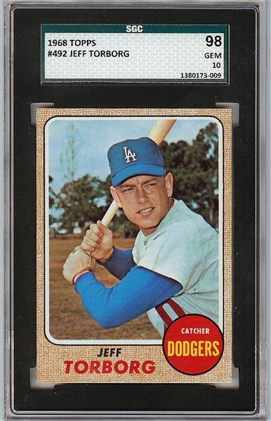 1968 Topps Jeff Torborg No. 492 SGC 98 Gem Mint