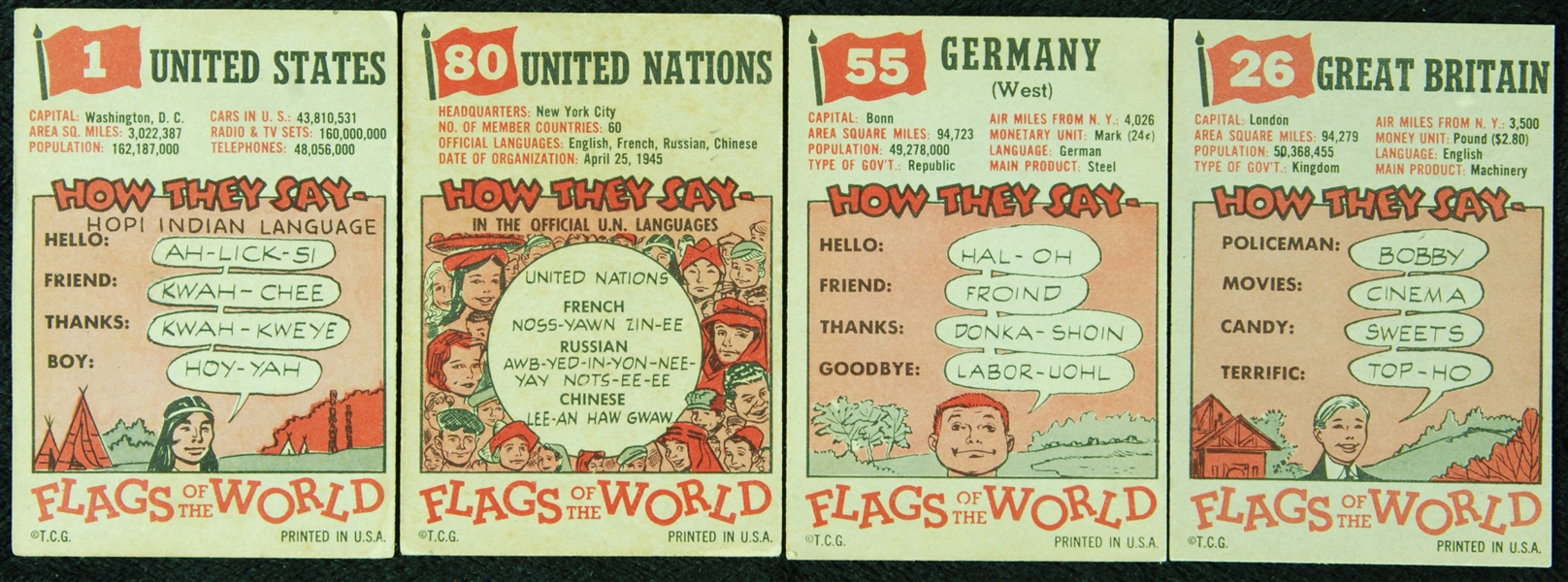 1956 Flags of the World Complete Set (80)