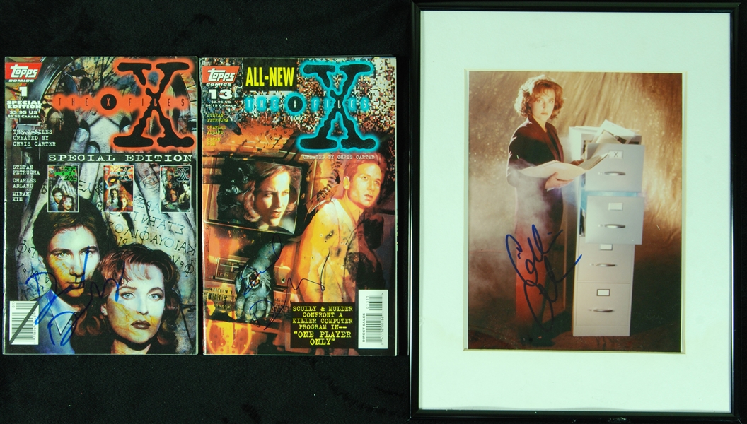 X-Files Signed Group (3) with Duchovny & Anderson