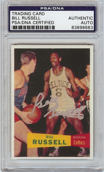 Bill Russell Signed Rookie Reprint (PSA/DNA)