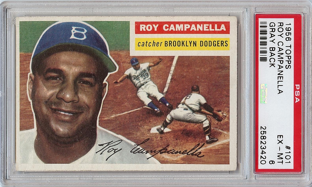 1956 Topps Roy Campanella Gray Back No. 101 PSA 6