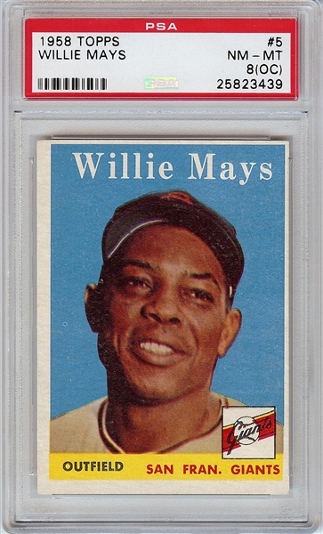 1958 Topps Willie Mays No. 5 PSA 8 (OC)