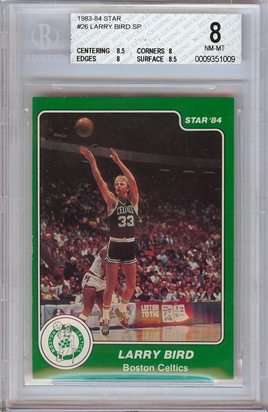 1983-84 Star Co. Larry Bird SP No. 26 BGS 8