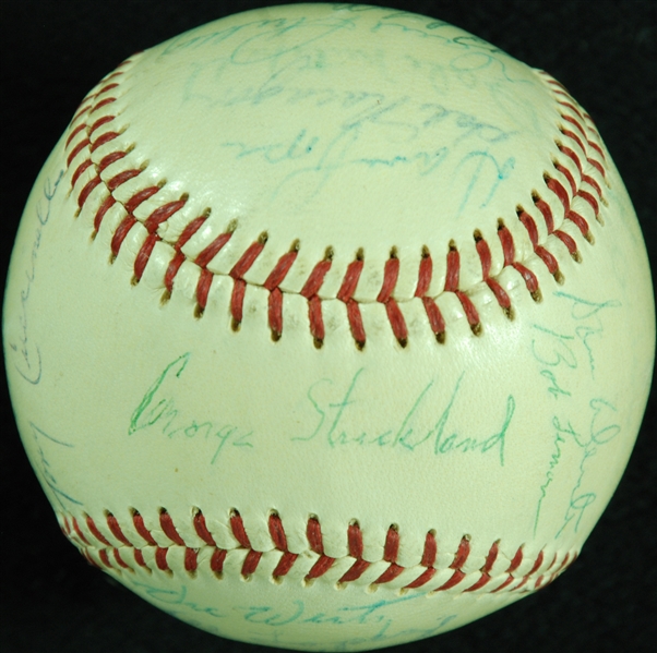 1954 Cleveland Indians American League Champs Team-Signed Baseball (26) (PSA/DNA)