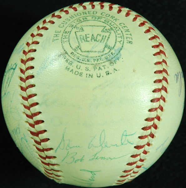 1954 Cleveland Indians American League Champs Team-Signed Baseball (26) (PSA/DNA)