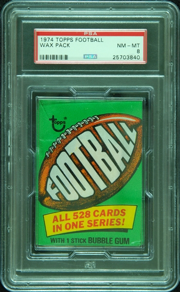 1974 Topps Football Wax Pack (Graded PSA 8)