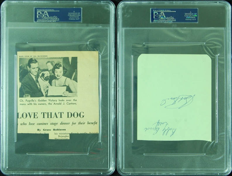 Pee Wee Reese & Don Drysdale Signed Pair (2) (PSA/DNA)