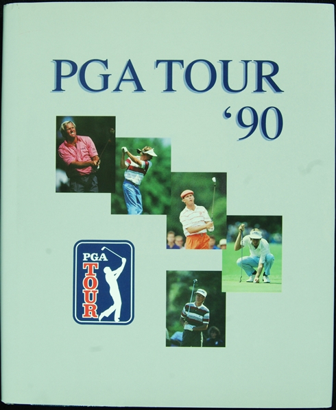 PGA Tour '90 Book Signed By 350 with Payne Stewart (14), Palmer (3), Nelson (5) and Wayne Gretzky