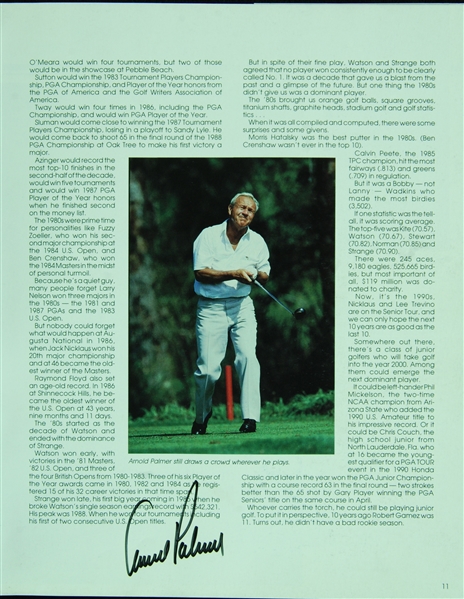 PGA Tour '90 Book Signed By 350 with Payne Stewart (14), Palmer (3), Nelson (5) and Wayne Gretzky