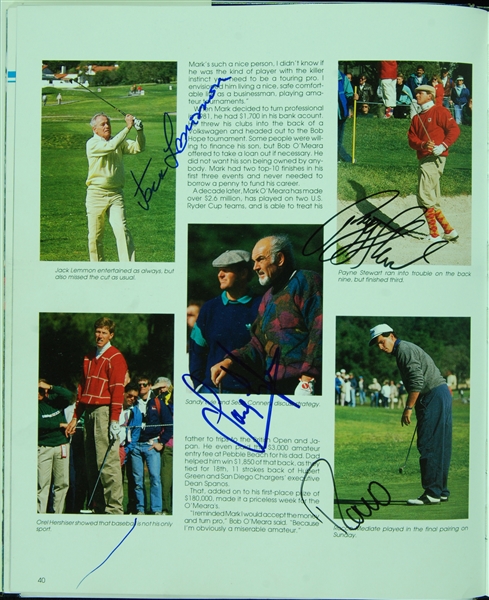 PGA Tour '90 Book Signed By 350 with Payne Stewart (14), Palmer (3), Nelson (5) and Wayne Gretzky