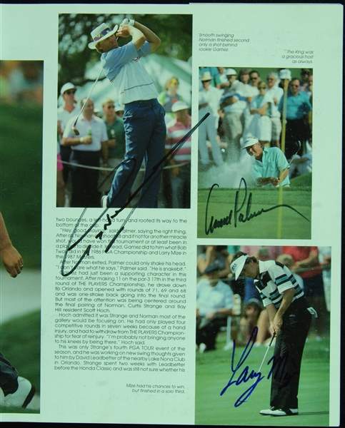 PGA Tour '90 Book Signed By 350 with Payne Stewart (14), Palmer (3), Nelson (5) and Wayne Gretzky