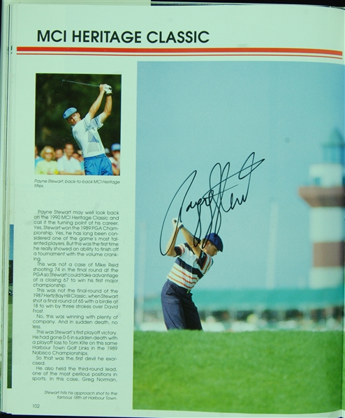 PGA Tour '90 Book Signed By 350 with Payne Stewart (14), Palmer (3), Nelson (5) and Wayne Gretzky