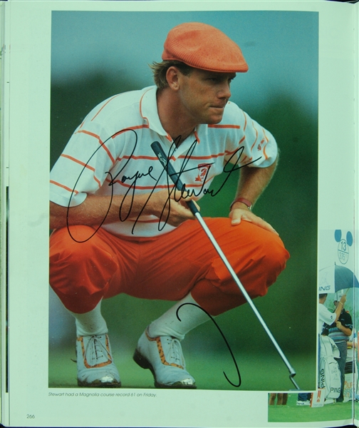 PGA Tour '90 Book Signed By 350 with Payne Stewart (14), Palmer (3), Nelson (5) and Wayne Gretzky