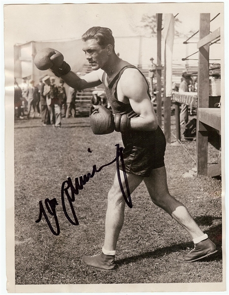 Max Schmeling Signed Wire Photo (1930)