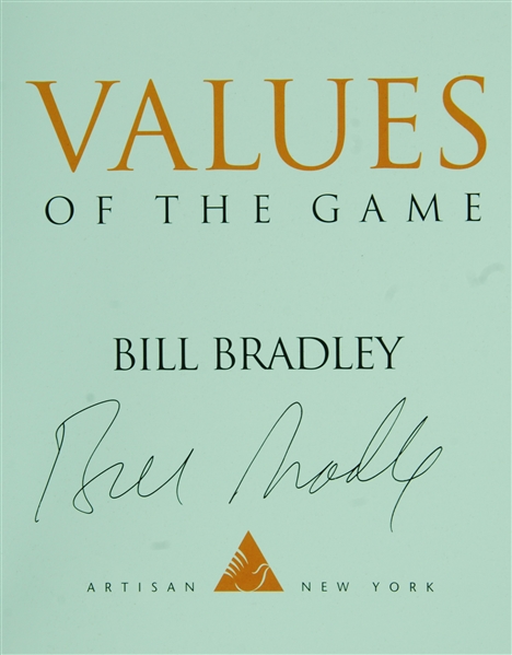 Bill Bradley Signed Values of the Game Book (PSA/DNA)