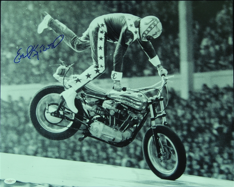 Evel Knievel Signed 16x20 Photo (JSA)