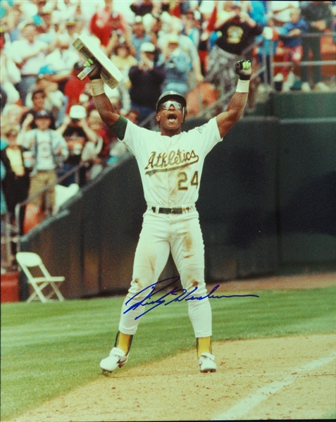 Rickey Henderson Signed 16x20 Photo (PSA/DNA)