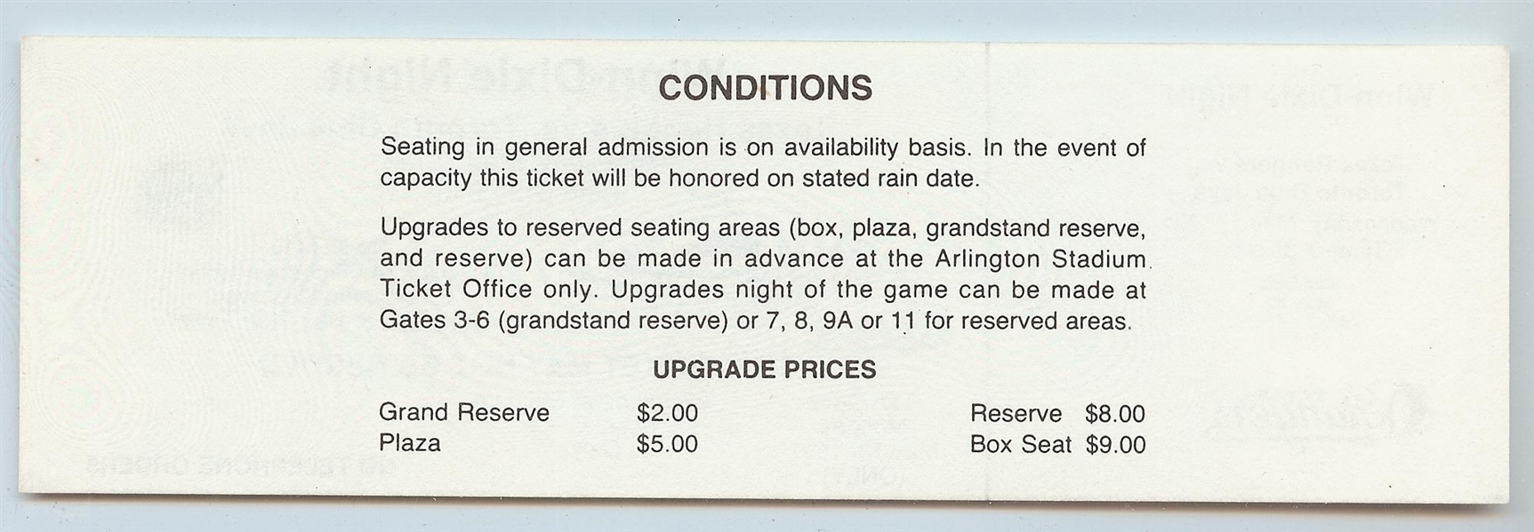 Nolan Ryan 7th No Hitter Full Ticket (May 1, 1991)