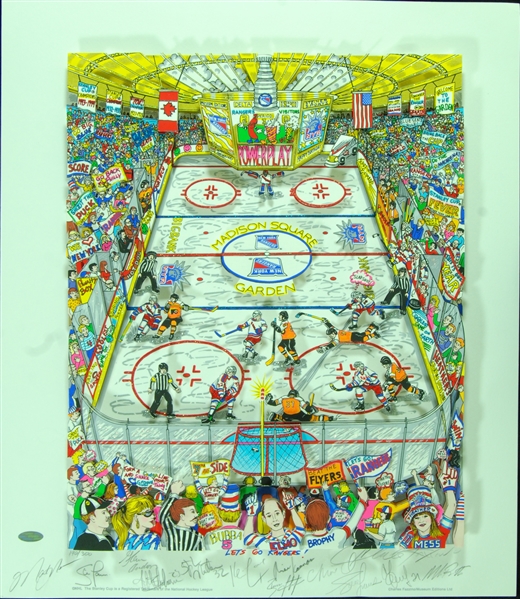 Charles Fazzino 1994 New York Rangers Team-Signed Artwork (13) (Steiner) 