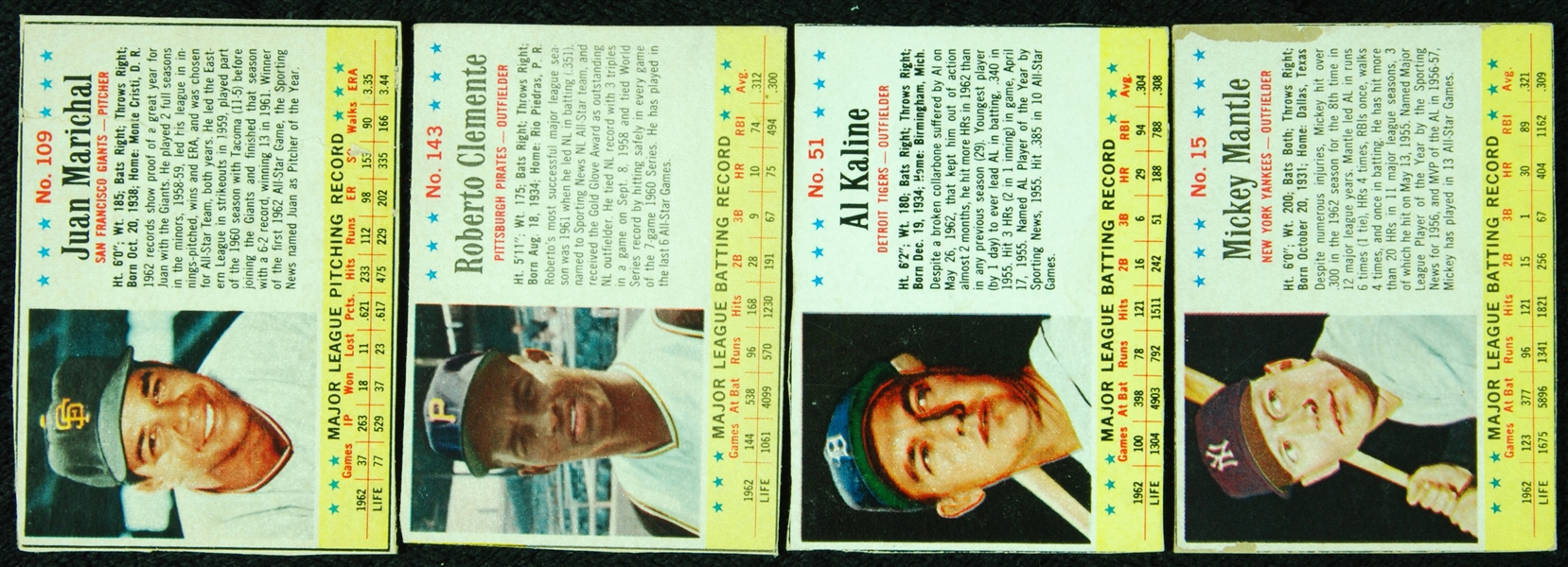 1963 Post Cereal Baseball Partial Set (154/200)