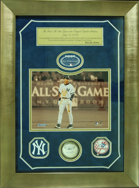 Derek Jeter Single-Signed 2008 All-Star Game Baseball in Shadowbox (Steiner)