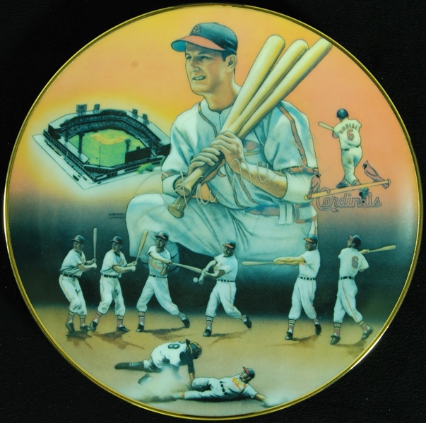 Stan Musial Signed Collector's Plate (PSA/DNA)