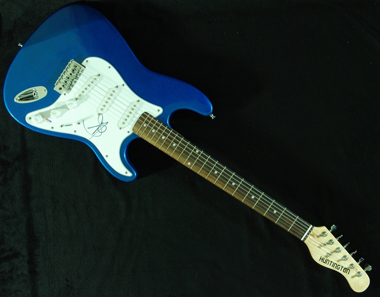 Steven Tyler Signed Metallic Blue Guitar (JSA)