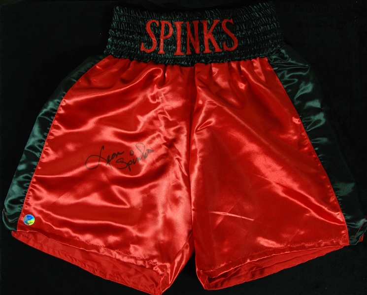 Leon Spinks Signed Boxing Trunks (PSA/DNA)