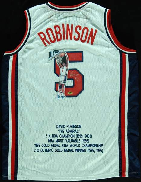 David Robinson Signed USA Basketball Jersey (MAB) (PSA/DNA)