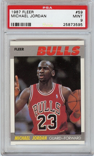 1987-88 Fleer Michael Jordan No. 59 PSA 9