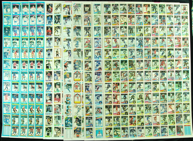 1970s/1980s O-Pee-Chee Hockey Uncut Sheet Group (14)