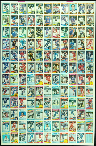 1970s/1980s O-Pee-Chee Hockey Uncut Sheet Group (14)