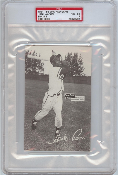 1954-56 Spic & Span Braves Hank Aaron PSA 4