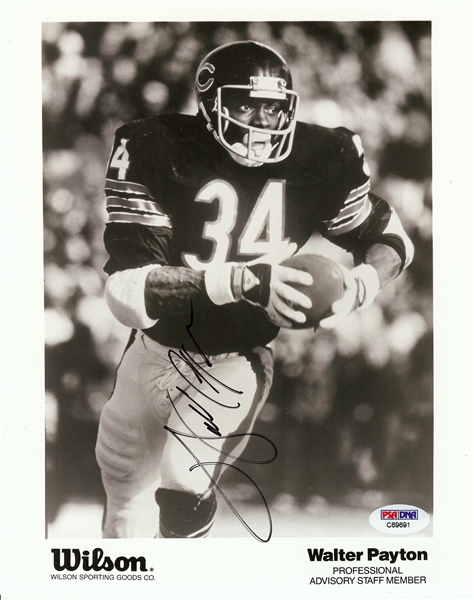 Walter Payton Signed 8x10 Photo (PSA/DNA)