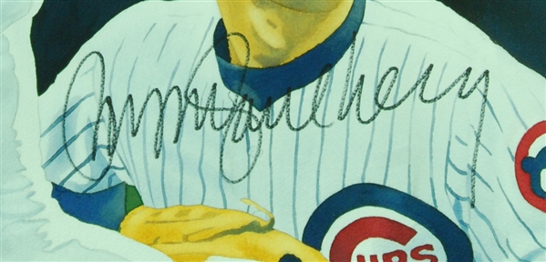 Ryne Sandberg Signed 23x30 Original Artwork (PSA/DNA)