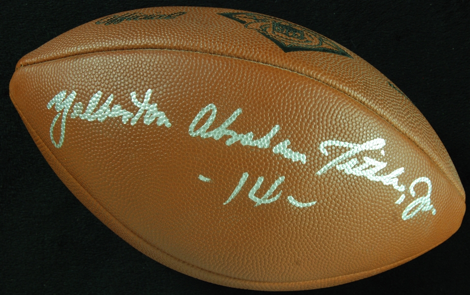 Yelberton Abraham Tittle Jr. Signed Wilson Football (PSA/DNA)