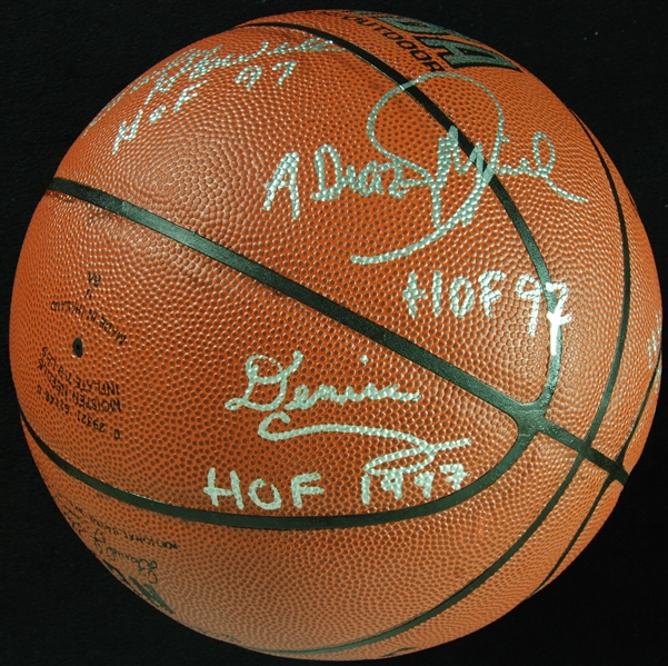 HOF Class of 1997 Multi-Signed Spalding Basketball (7)