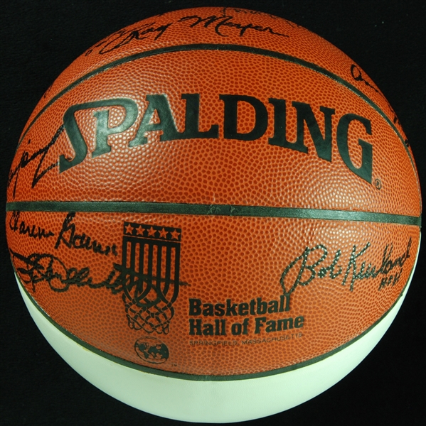 Basketball HOFers Multi-Signed Basketball (20) (PSA/DNA)