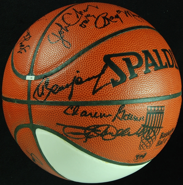 Basketball HOFers Multi-Signed Basketball (20) (PSA/DNA)