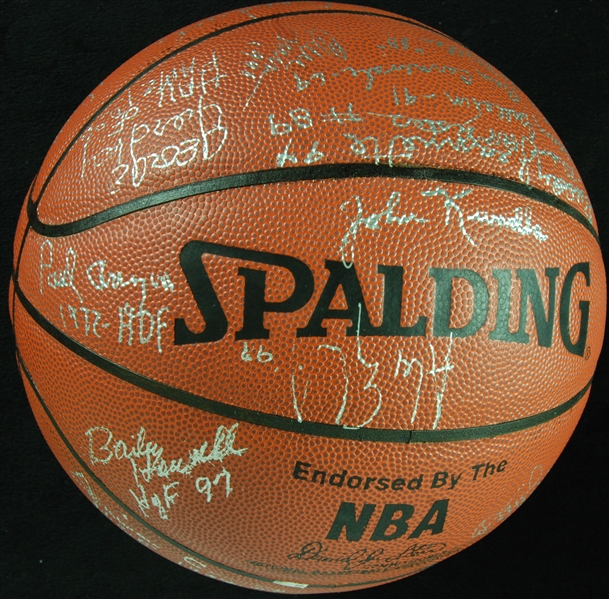 Basketball HOFer Multi-Signed Basketball (22)