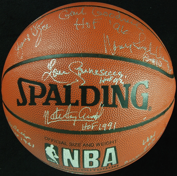 Basketball HOFer Multi-Signed Basketball (22)