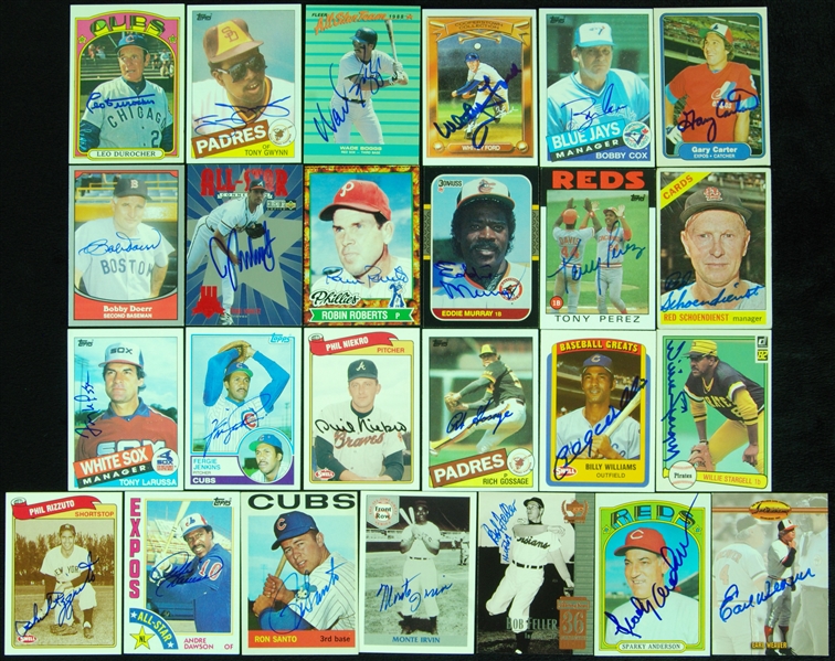 HOFer Signed Baseball Cards Group (25)